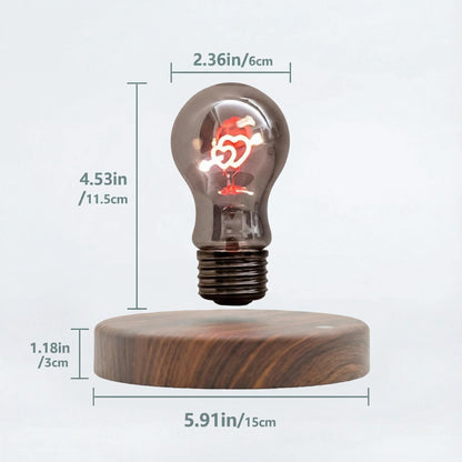 Product size dimensions of Cupid heart magnetic levitating bulb